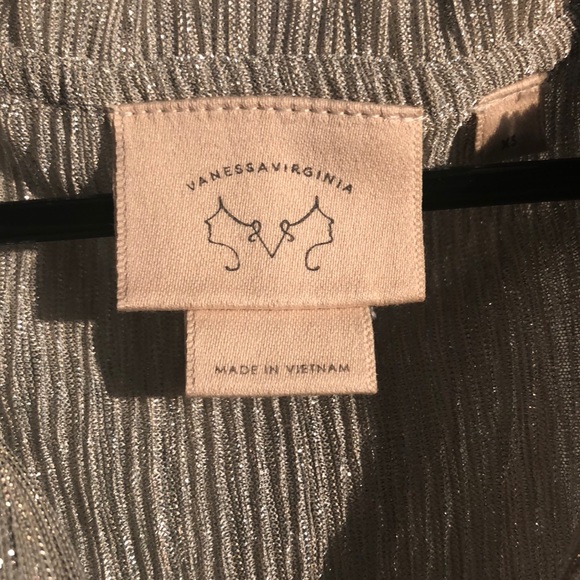 Silver (subtly iridescent) Anthropologie top - Picture 3 of 4